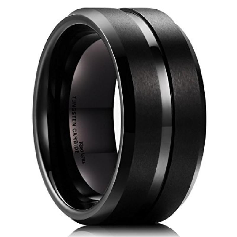 King Will Black Tungsten Wedding Band