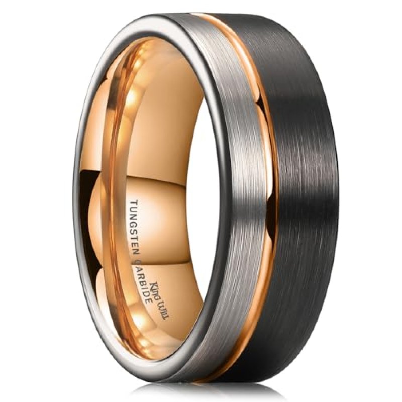 King Will Loop Tungsten Carbide Wedding Band 8mm…