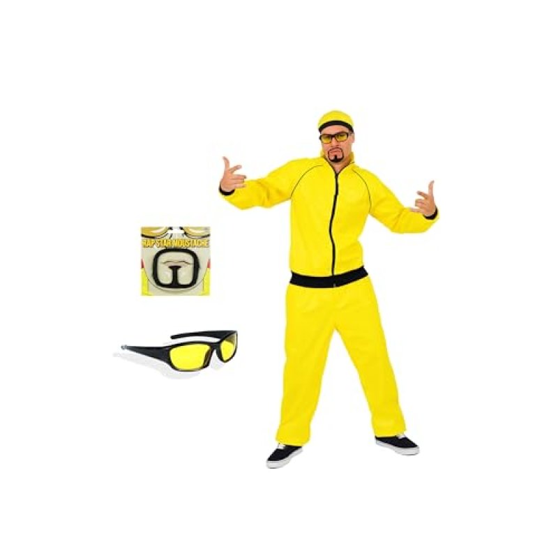 HENBRANDT Single Adult 5-piece Yellow Black Urban…