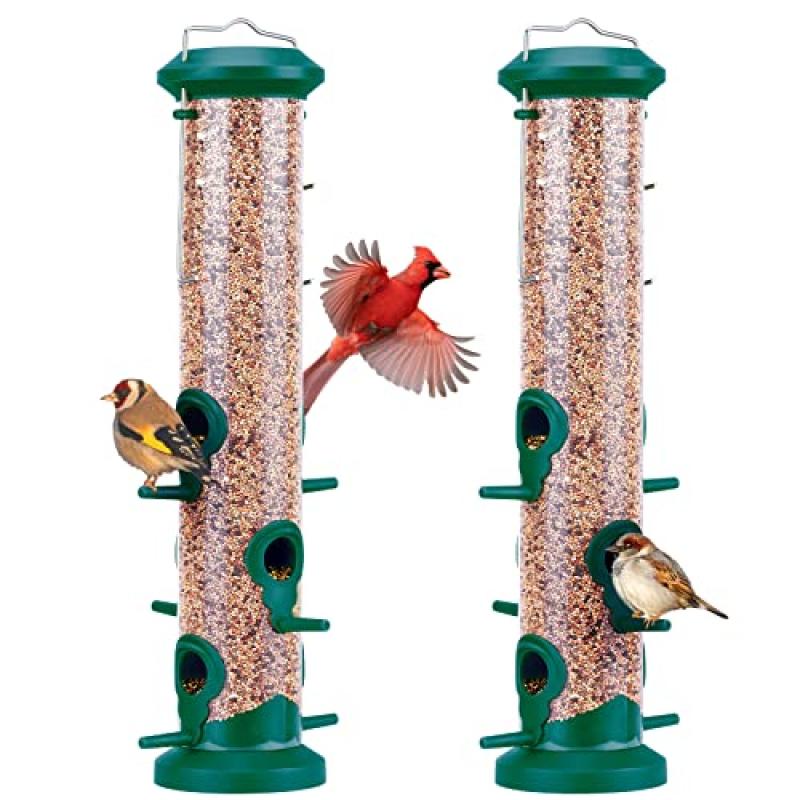 Kingsyard Tube Bird Feeders with 6 Feeding Ports