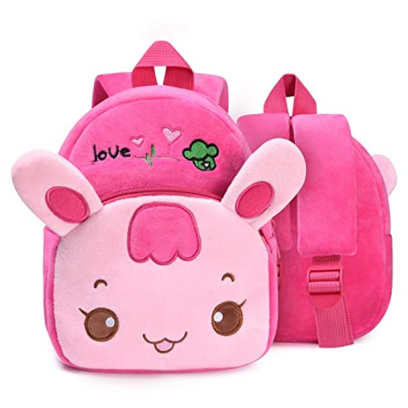 URAQT Pink Rabbit Toddler Backpack
