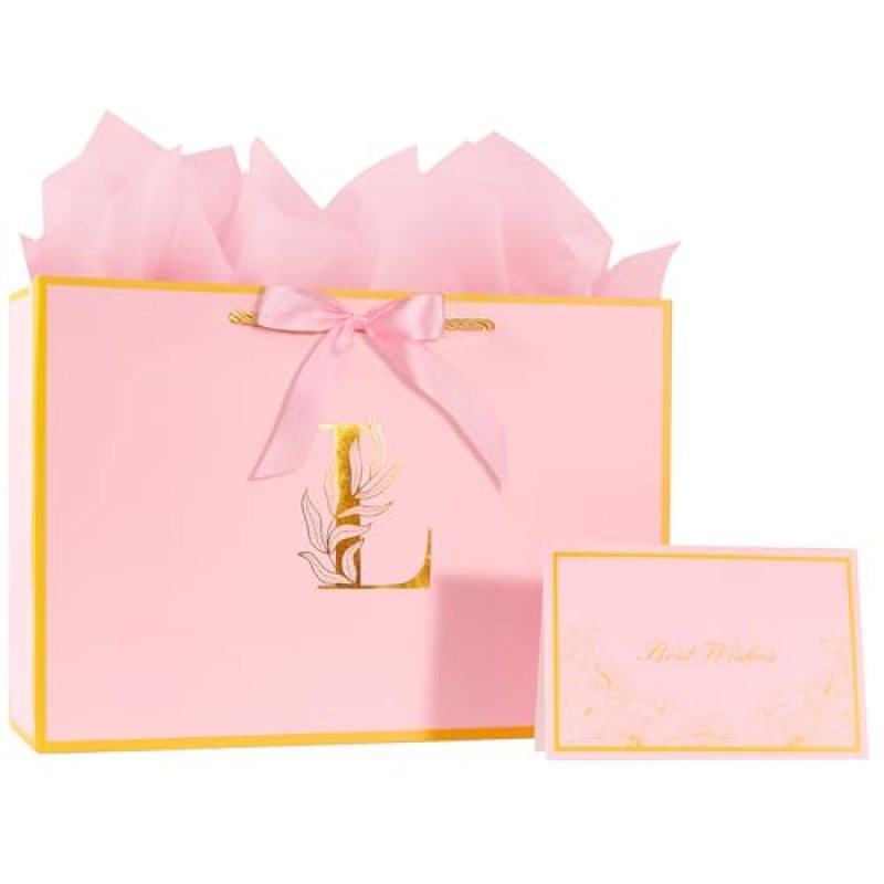 Pink Letter Gift Bag