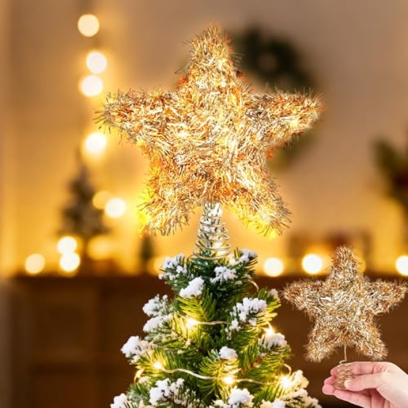Tinsel Star Tree Topper