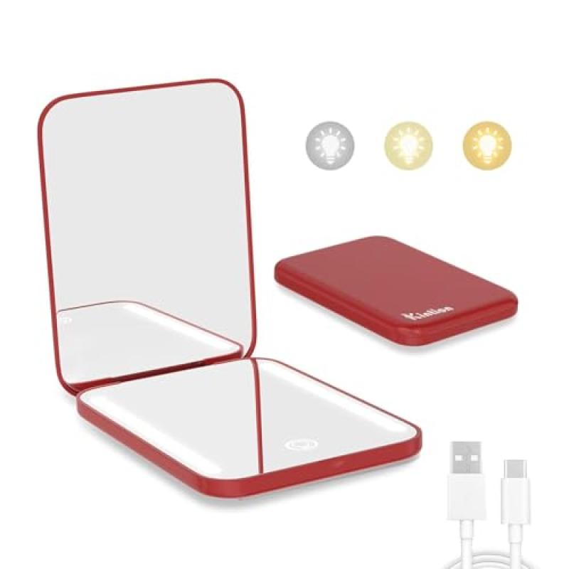 Kintion Rechargeable Pocket Mirror with LED Light