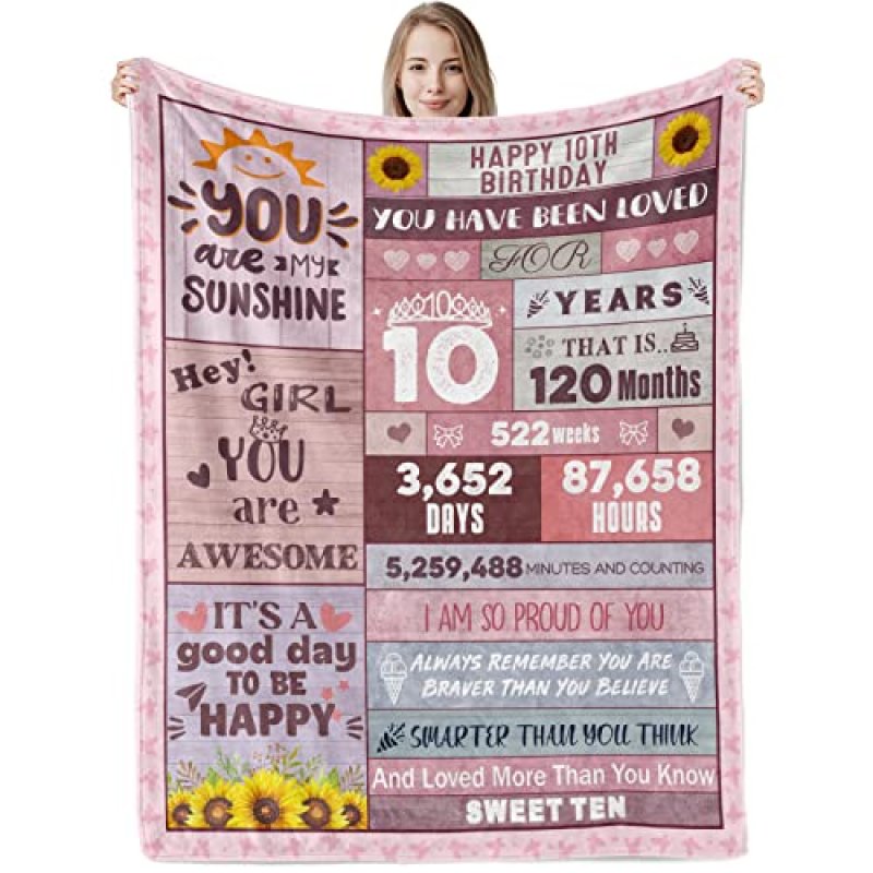 Xinvery 10th Birthday Blanket