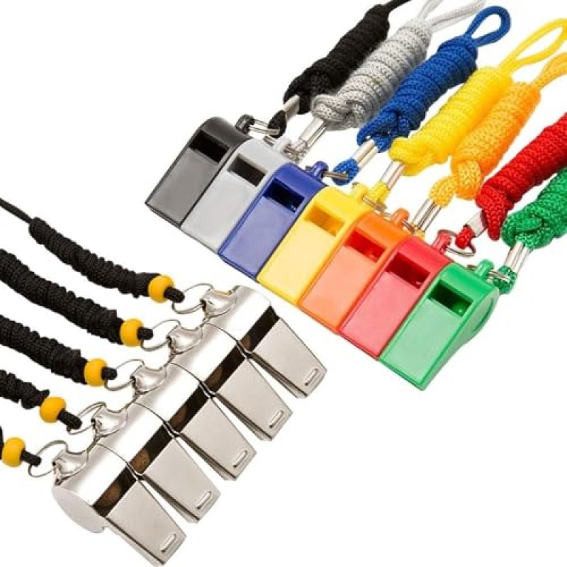 Hipat Whistle, 12 Packs Sports Whistles with…