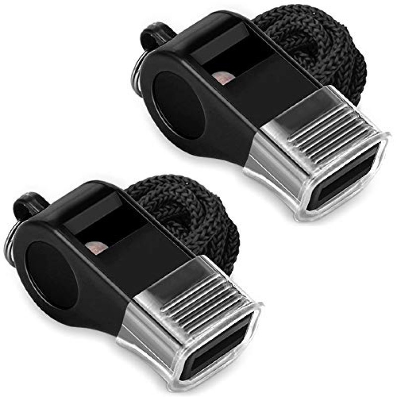 Hipat Whistle, 2 Packs Sports Whistles with…