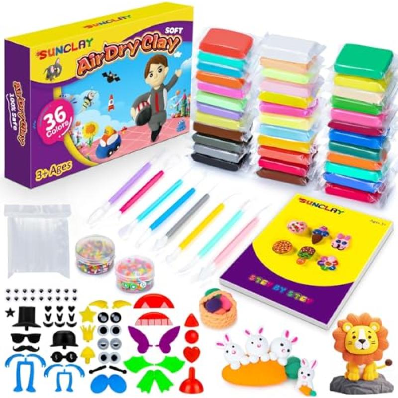 SUNCLAY Air Dry Clay Modelling Kit