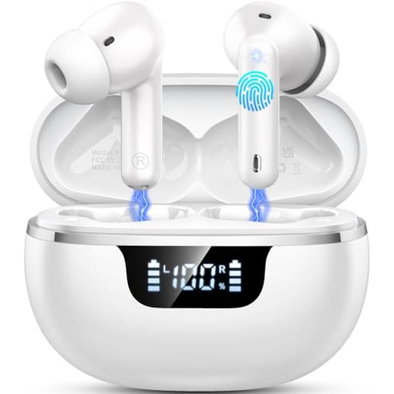 Wireless Earbuds with Noise Cancelling Microphone