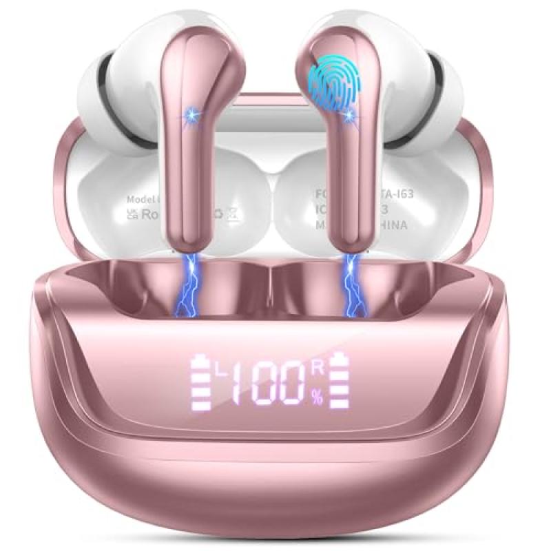 Wireless Earbuds with Noise Cancelling Microphone