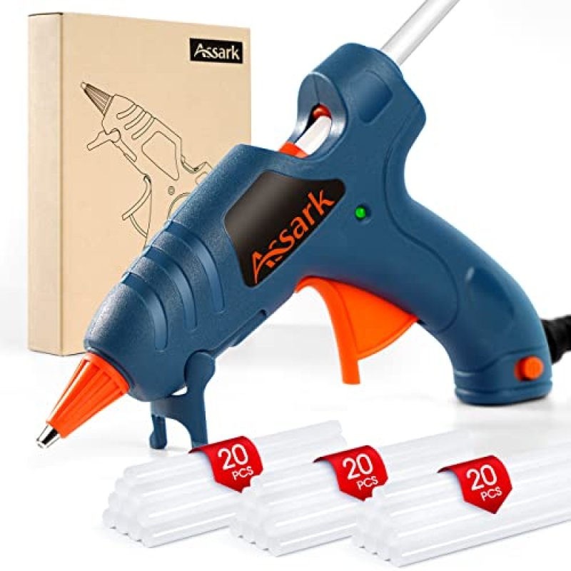 Fireproof Hot Glue Gun Kit with 60 Glue Sticks