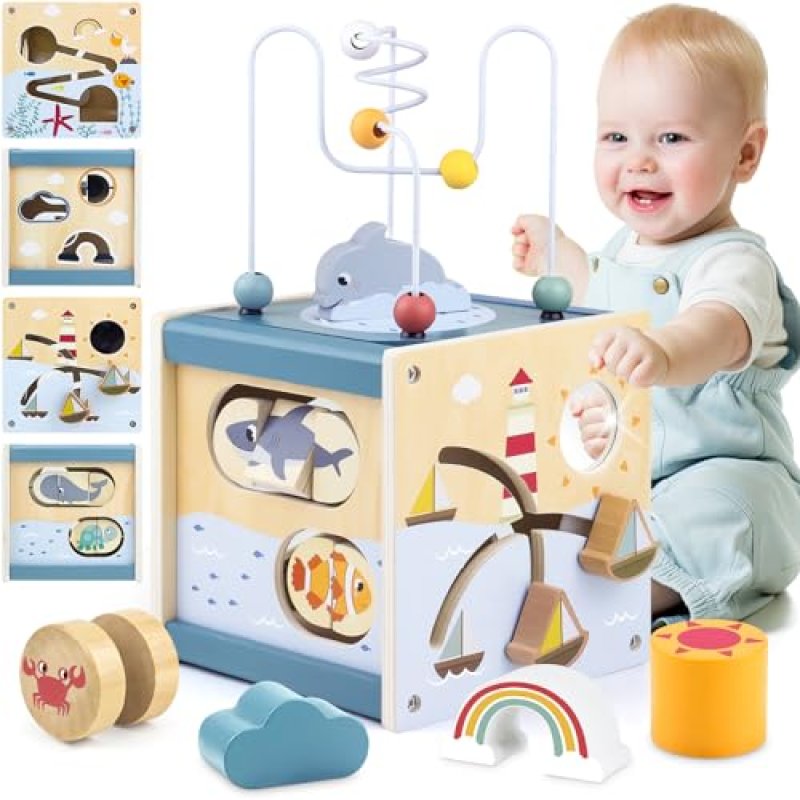 Airlab Wooden Activity Cube Baby Toy