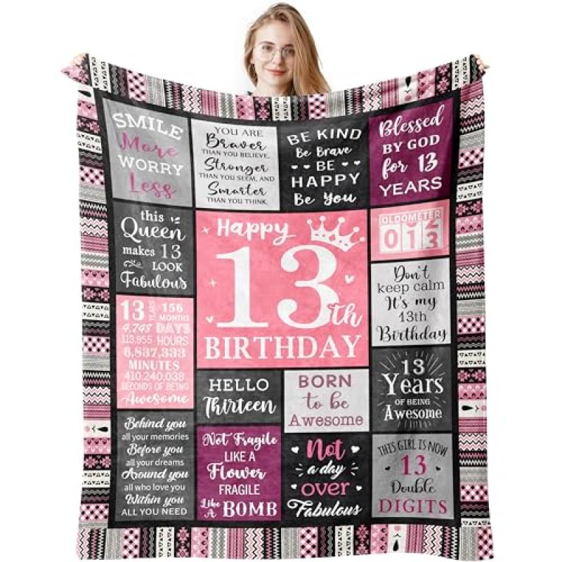 Girls 13th Birthday Blanket