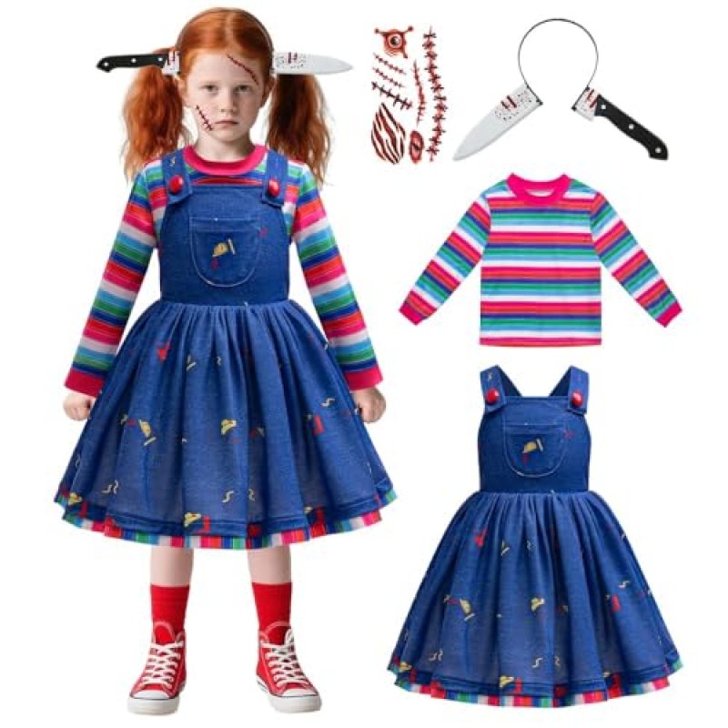 GMEDJVE Girls Halloween Killer Doll Costume for…