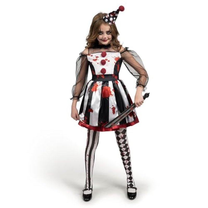 Girls' Scary Clown Costume