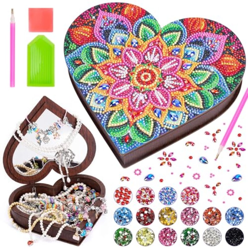 Girls' Diamond Art Jewellery Box Craft Kit