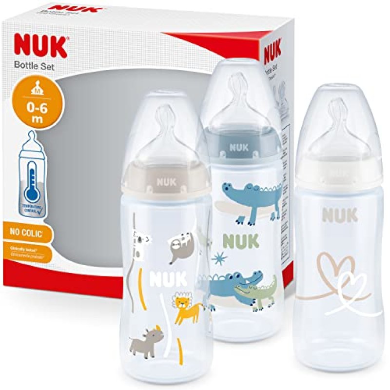 NUK First Choice+ Baby Bottles Set | 0-6 Months |…