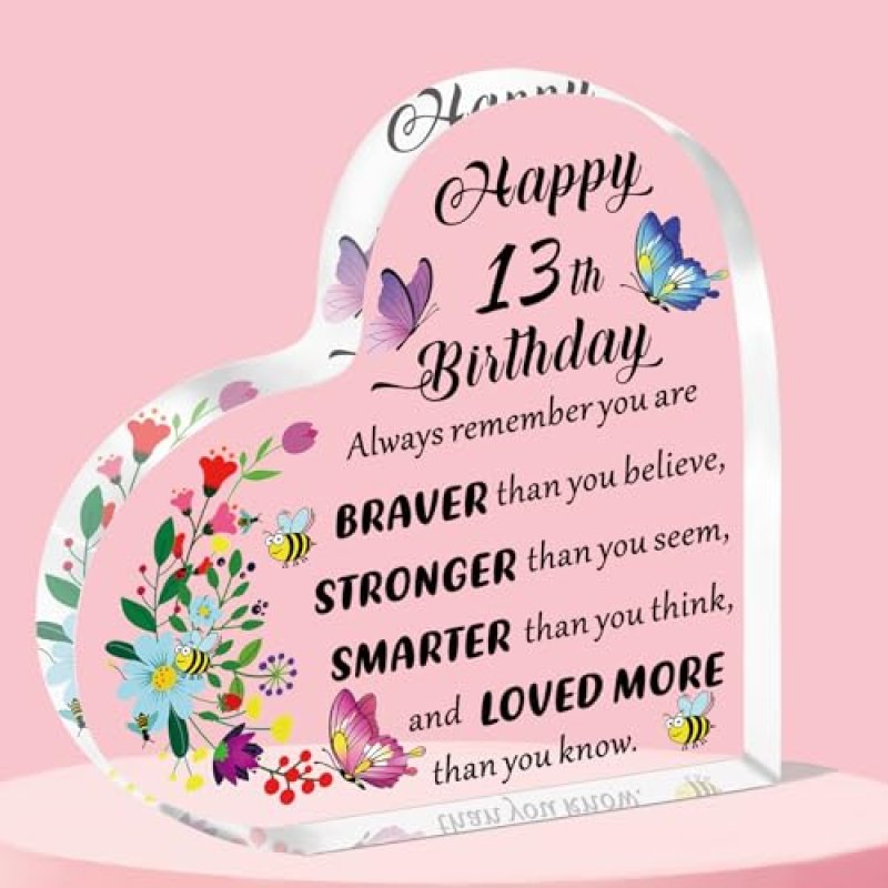 QMVMV Birthday Keepsake Plaque for Girls