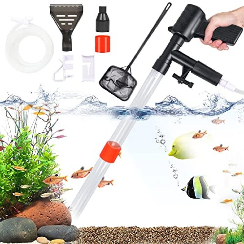 Fish Tank Aquarium Gravel Cleaner, Quick Water…