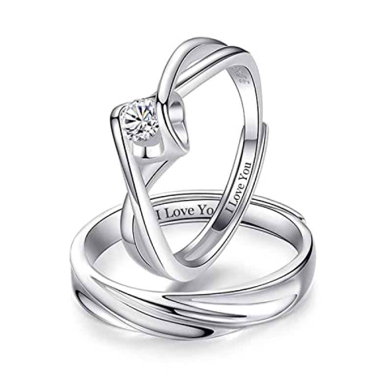 Bishilin Couple Rings for Him and Her Sets,…