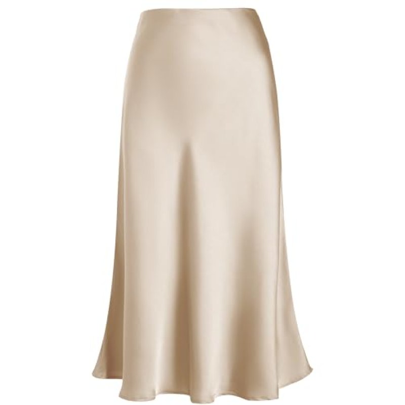 Eisnnu Satin Midi Skirt