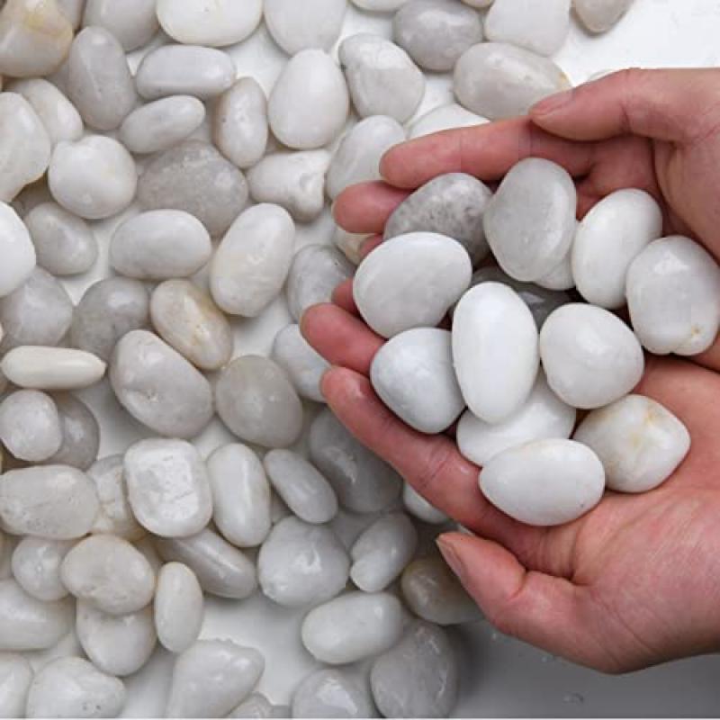 Hisredsun Decorative White Stones