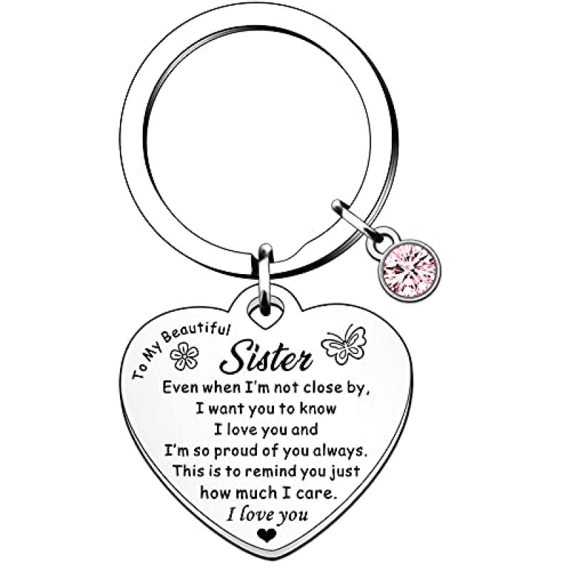 HULALA Sister Heart Keychain