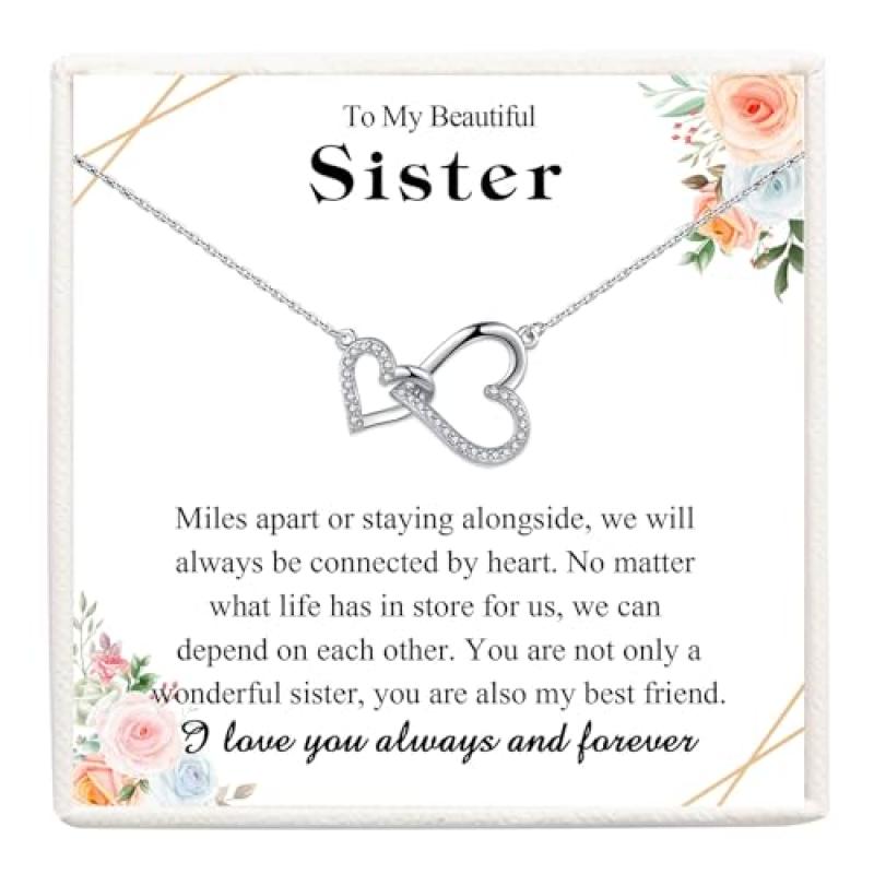 VOSAP Sister Hearts Pendant Necklace