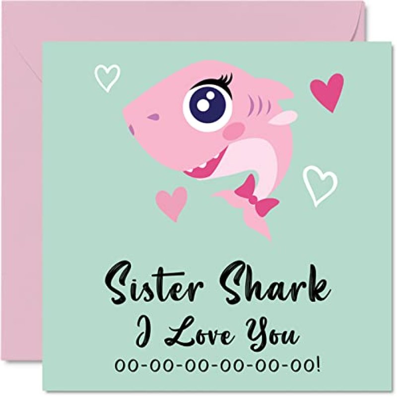 Sister Shark Birthday Card