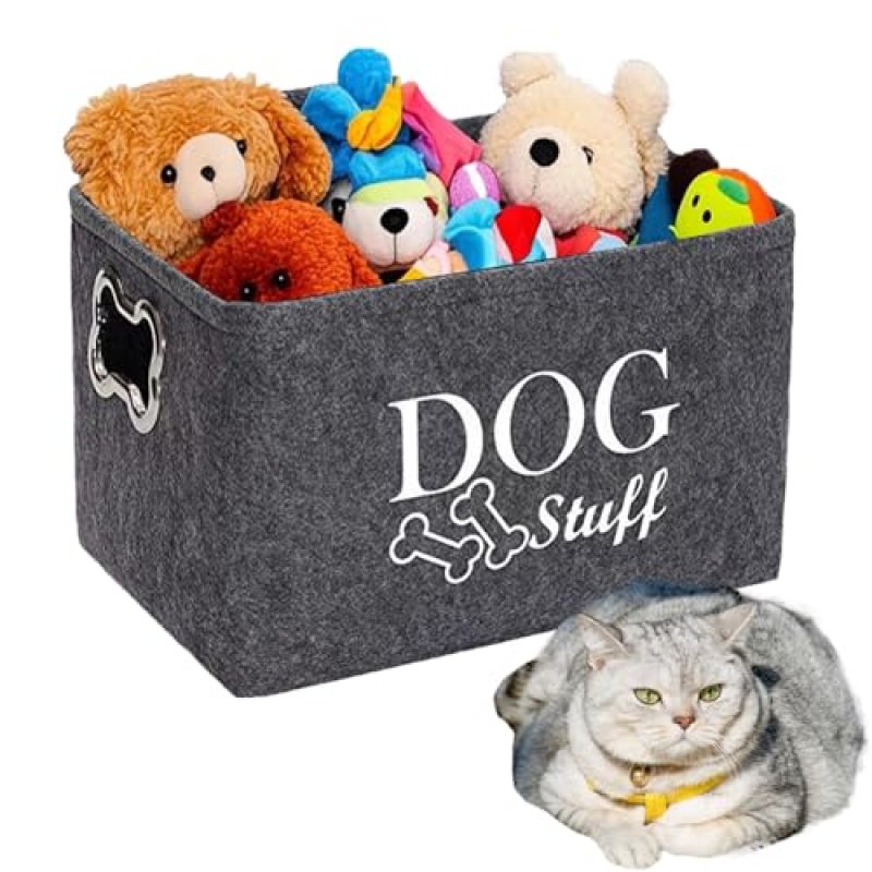 Kiswleon Pet Toy Storage Bin