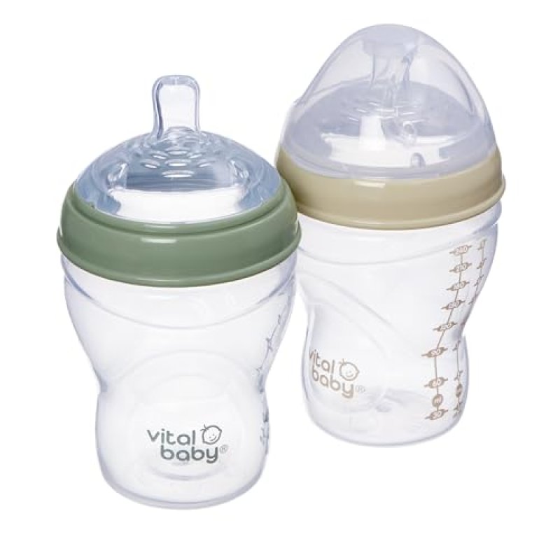 Vital Baby Breast-Like Baby Feeding Bottles 0m+,…