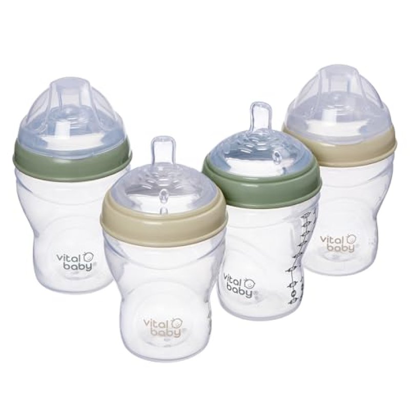 Vital Baby Breast-Like Baby Feeding Bottles 0m+,…
