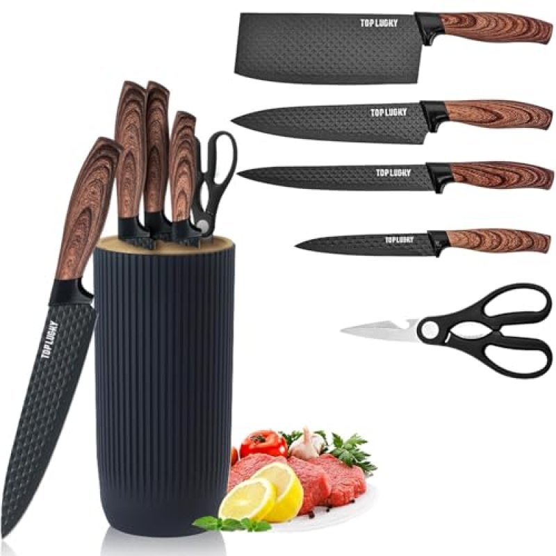 Kitchen Knife Set, 6-Pieces Sharp Knife Set for…