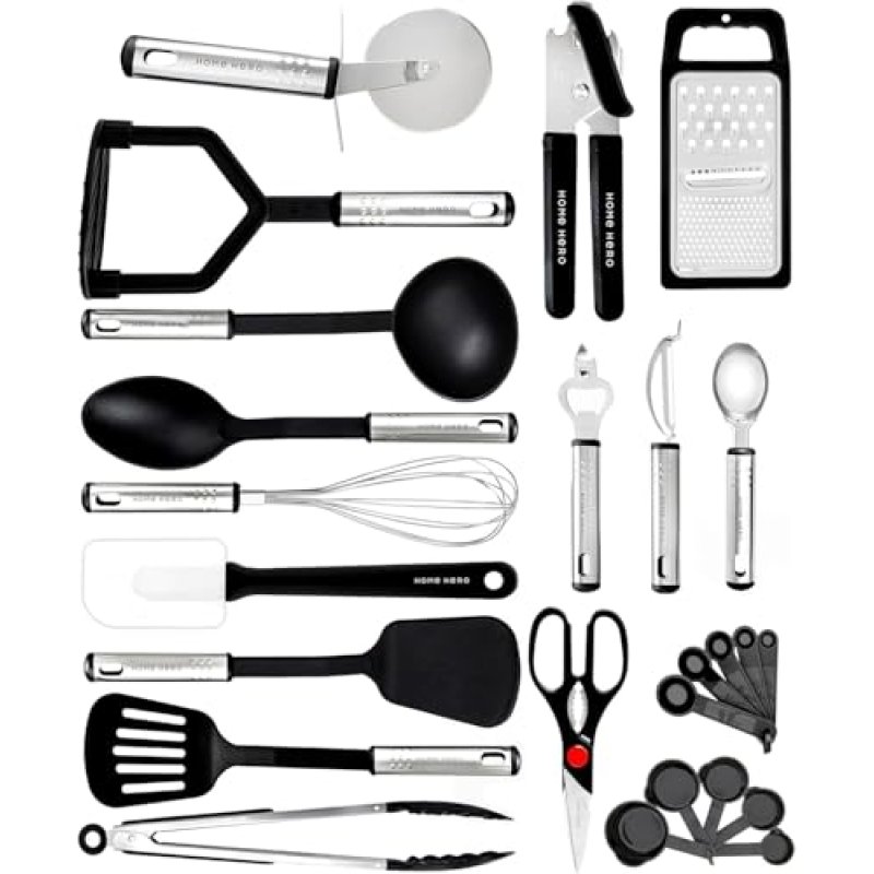 Kitchen Utensils Set - 25pieces Non-Stick Heat…