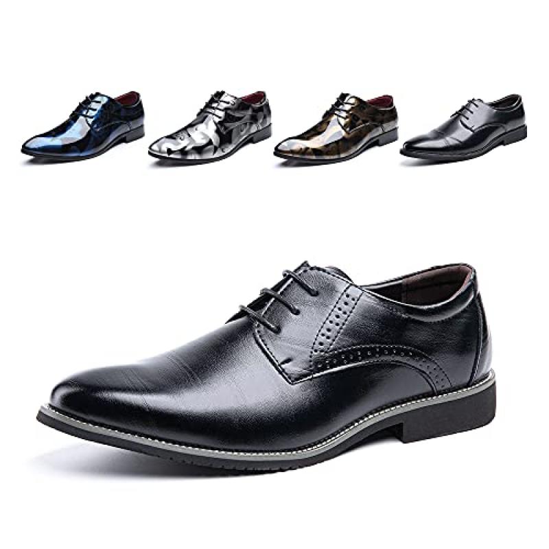 Hitmars Men's Oxford Brogue Dress Shoes