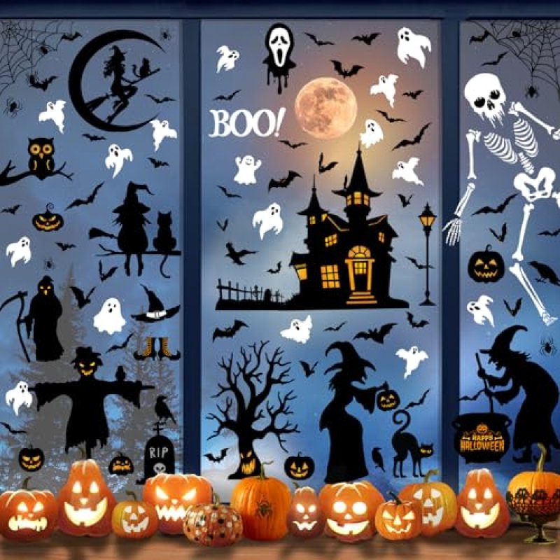 Litupic Halloween Window Stickers