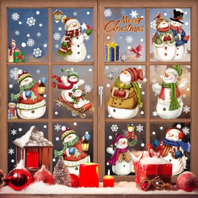 Litupic Christmas Window Stickers