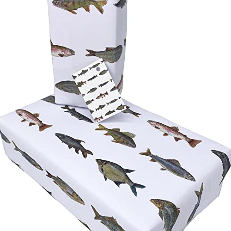 River Fish Wrapping Paper for Anglers