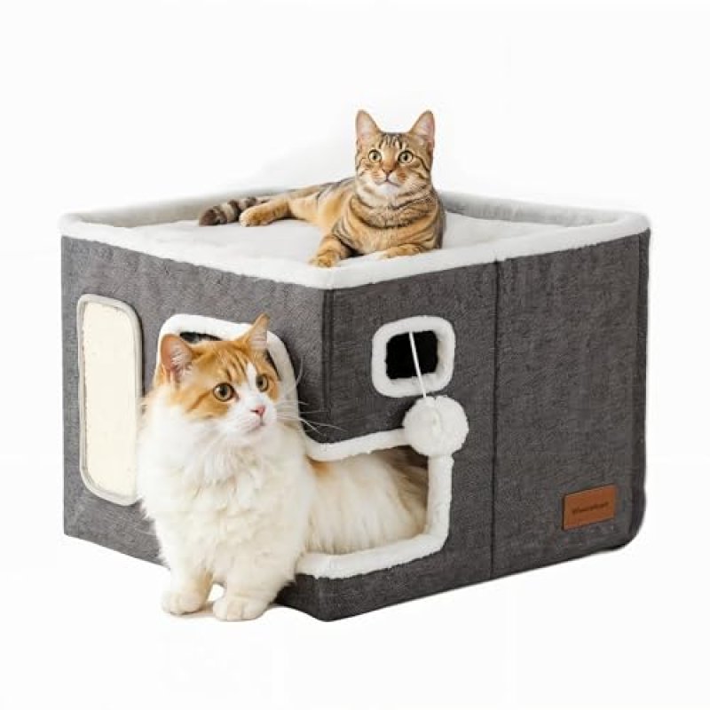 Riverstcat Cat house,foldable modern cat cube bed…