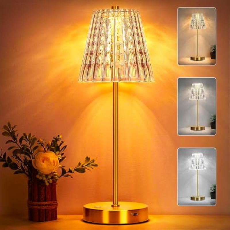 Lixada Crystal LED Desk Lamp