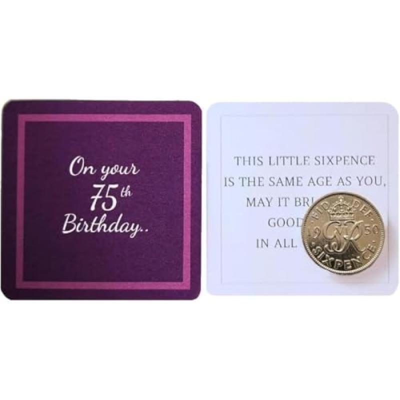 Sixpence Seller 75th Birthday Gift