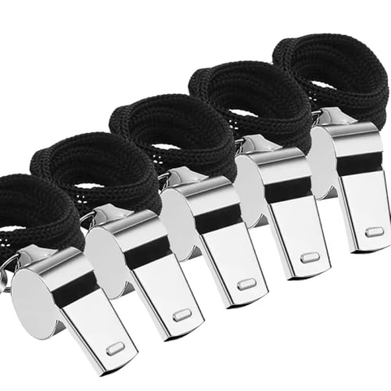 jatimdotin Whistle, 5 Pack Stainless Steel Sports…