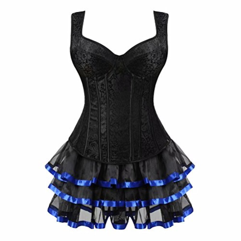 jutrisujo Corset Dress Bustiers top Skirt Tutu…