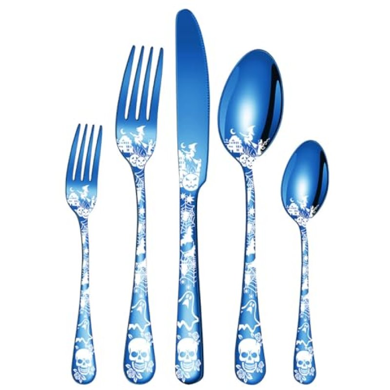 XIAOYU Skeleton Silverware Set