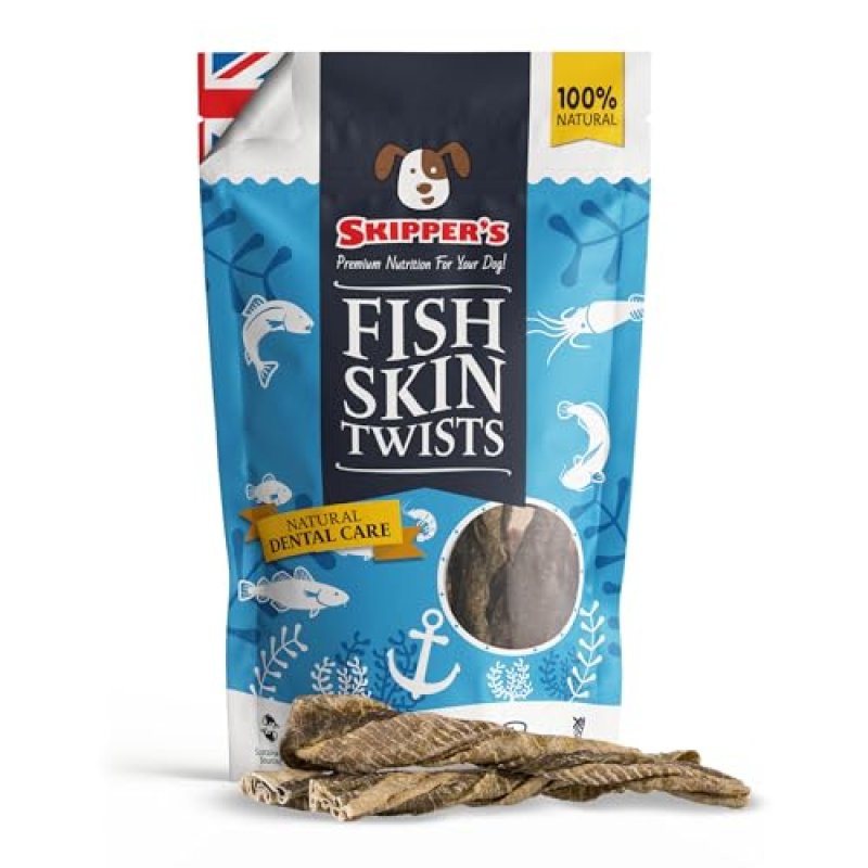 Skippers Fish Skin Twists Dog Chews