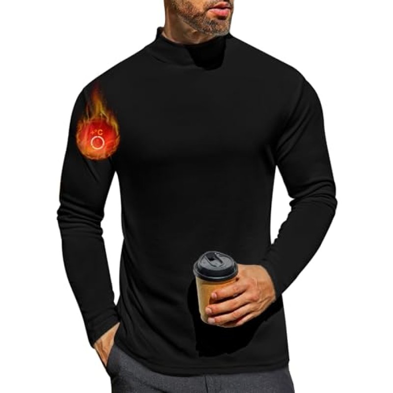 Ekouaer Men's Turtleneck