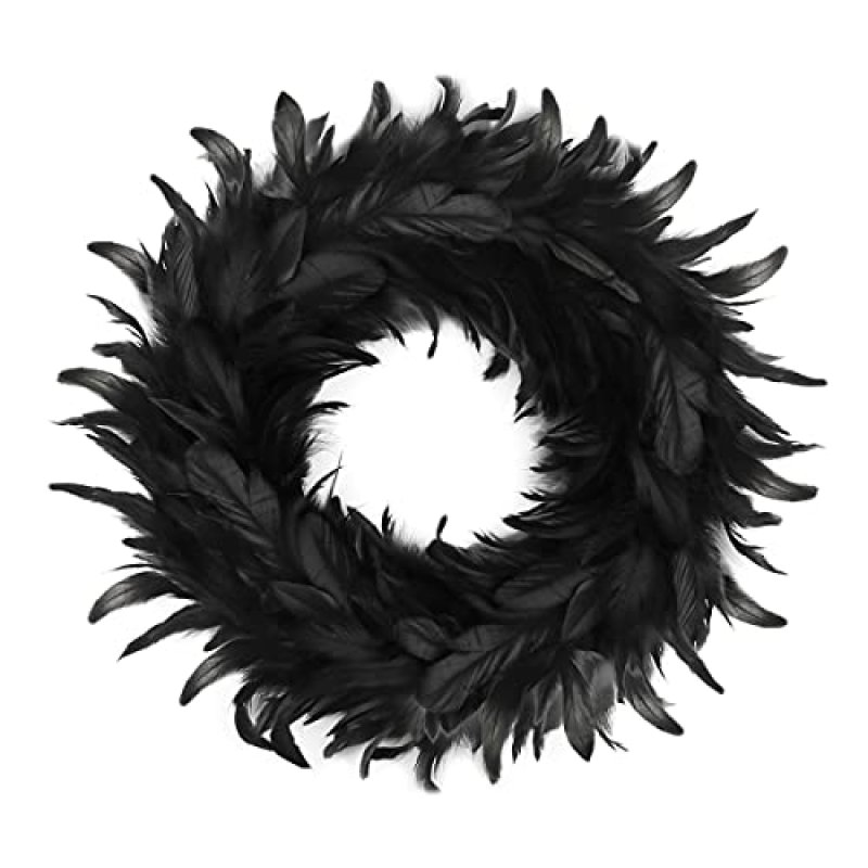 Black Feather Halloween Wreath