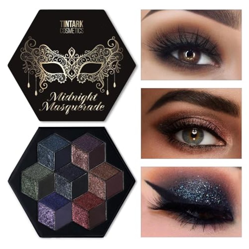 Black Smokey Eyeshadow Makeup Palette, Dark Smoky…