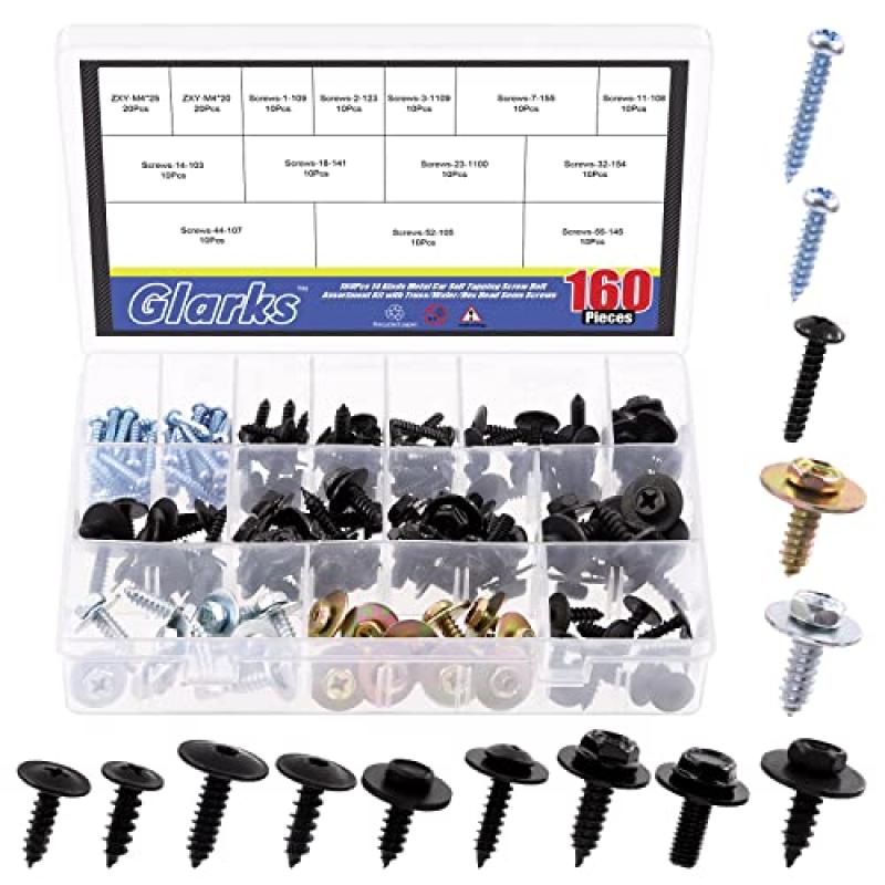 Glarks Car Engine Bolts Assortment