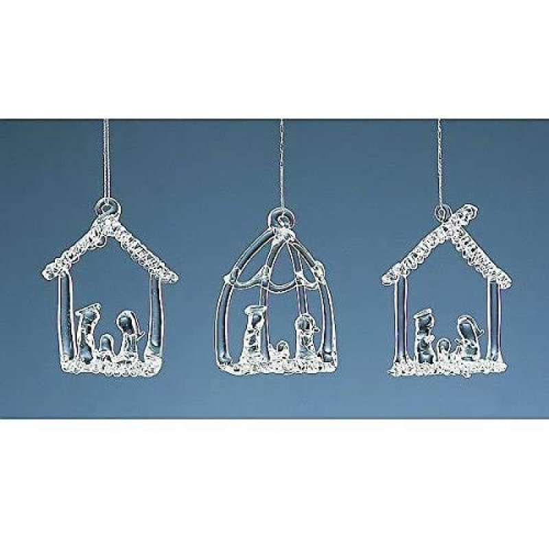 Glass Nativity Decorations